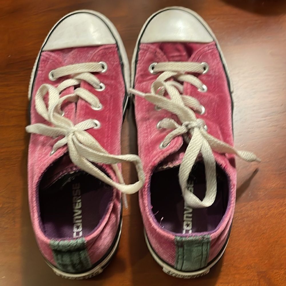 CONVERSE Chuck Taylor All Star Velvet Double Tongue Casual Sneakers  Kids Size 2 - Picture 2 of 9